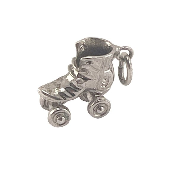 Roller Skate Vintage Charm Sterling Silver - Picture 1 of 5